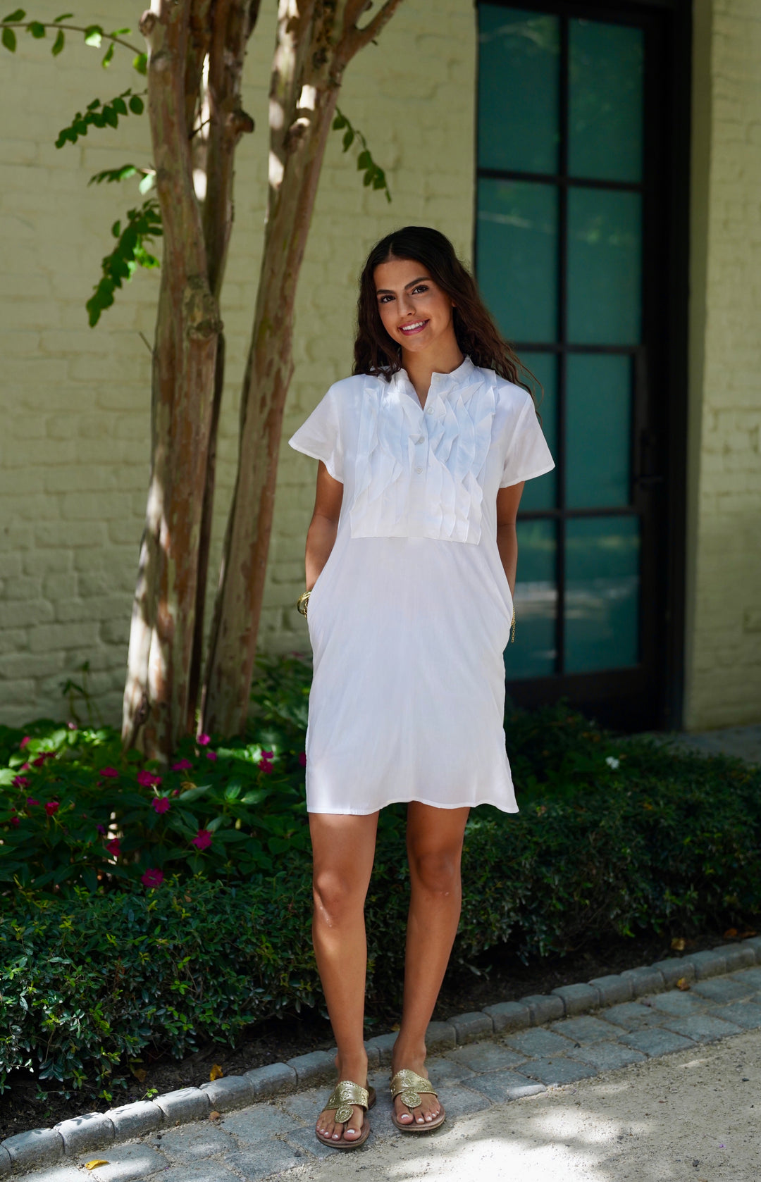 Finnegan Mini Dress Solid Cotton – Shop Madison Mathews