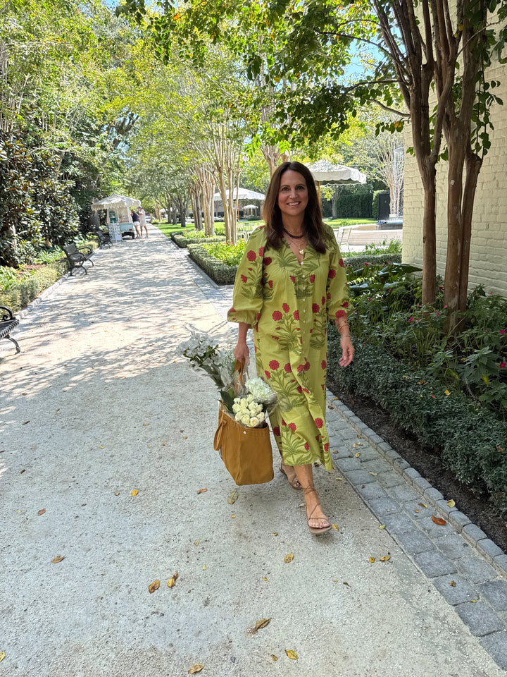 Irene Midi Dress Bay Leaf and Berry