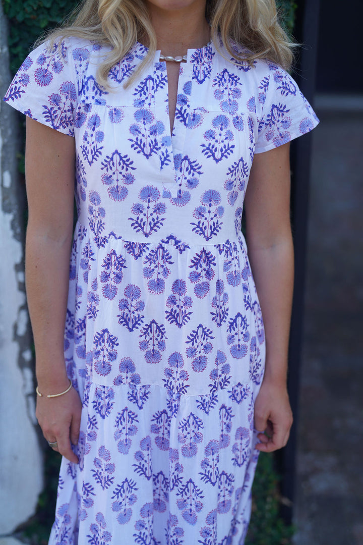 Folly Midi Dress Lilac Vintage Bloom
