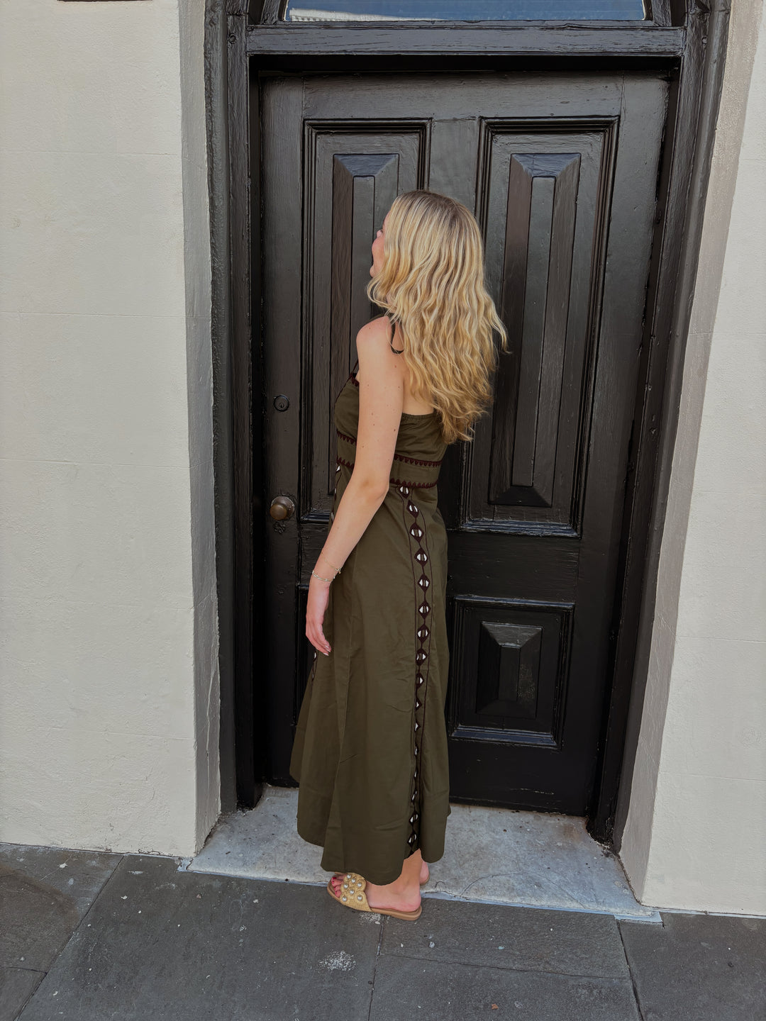 Maggie Midi Dress Deep Olive