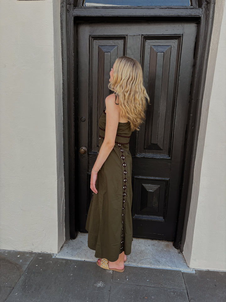 Maggie Midi Dress Deep Olive
