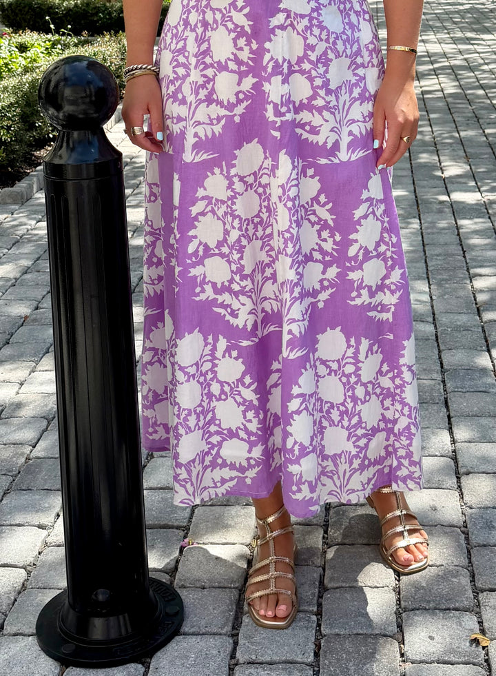 Hanley Midi Skirt Lavender Mist Floral