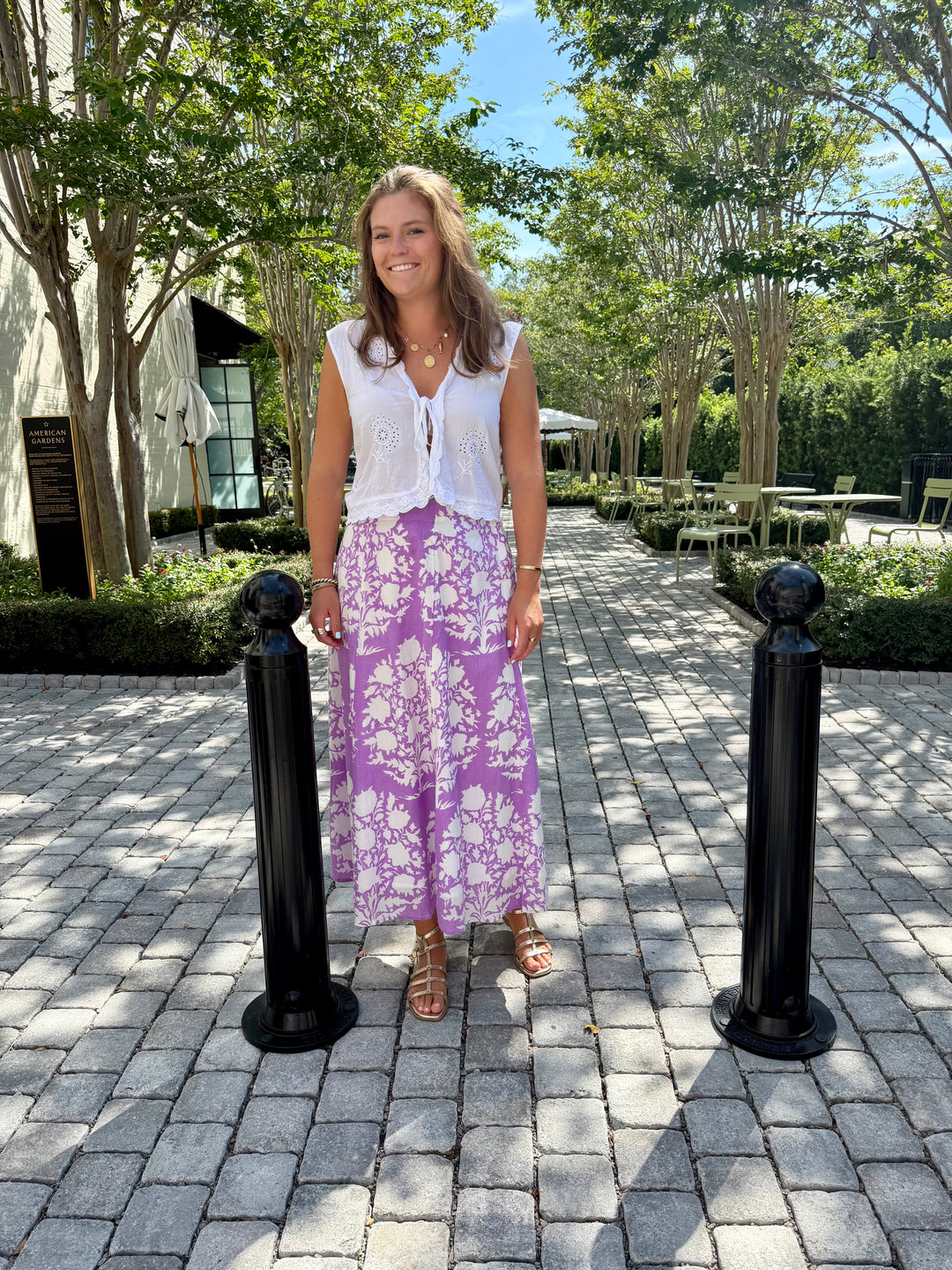 Hanley Midi Skirt Lavender Mist Floral