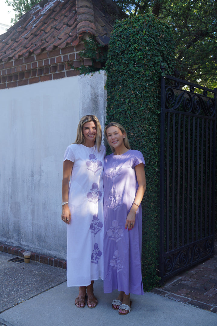 Anne Maxi Dress Milos Embroidery -Available in Navy, Pink, White, Lilac and Black