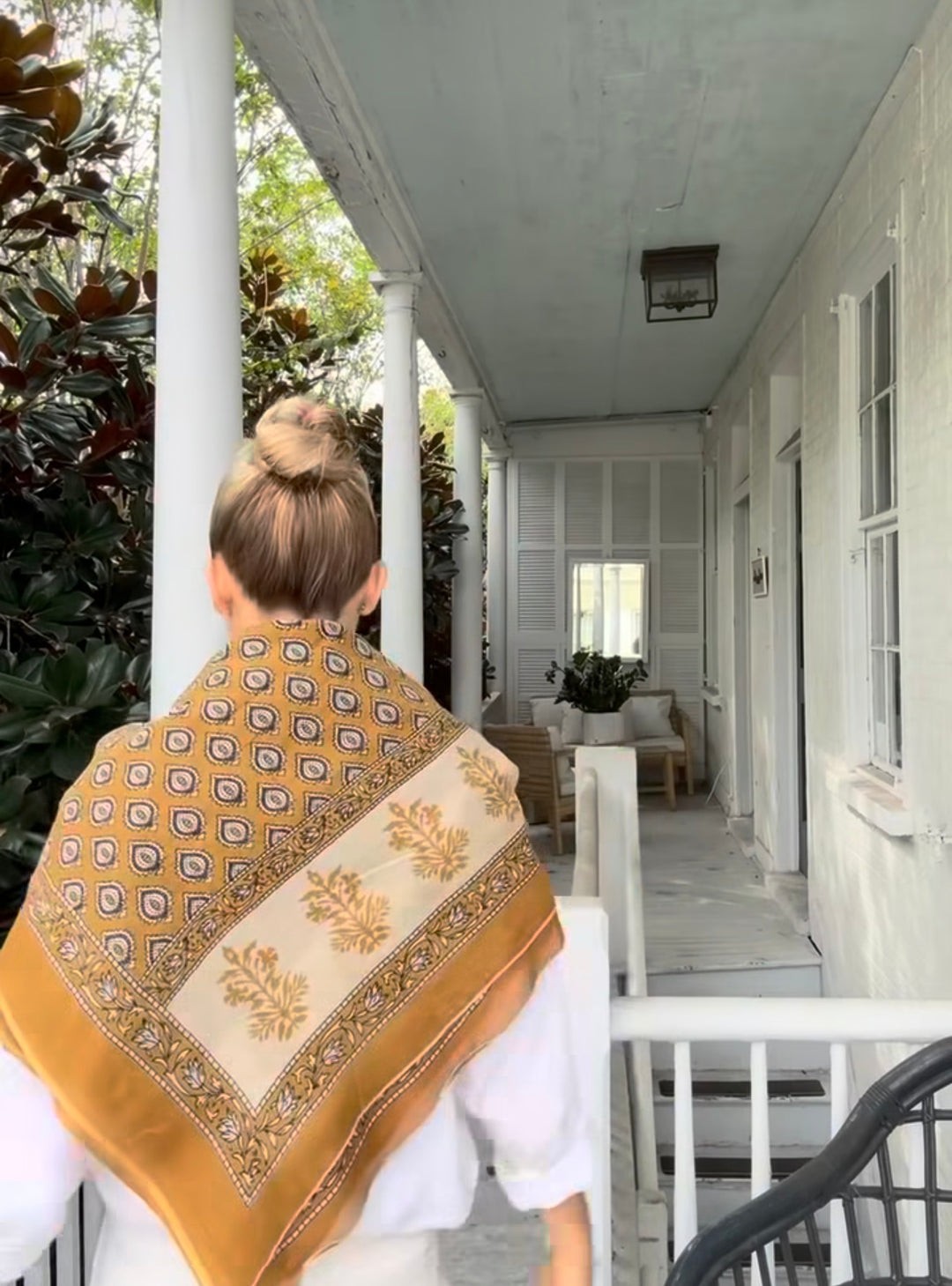Indigo Coral Garden Sarong/Scarf