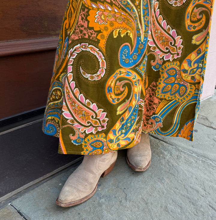 Hanley Midi Skirt Golden Harvest Paisley