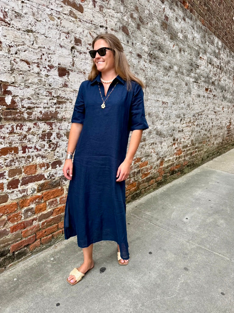 Darren Midi Dress Linen