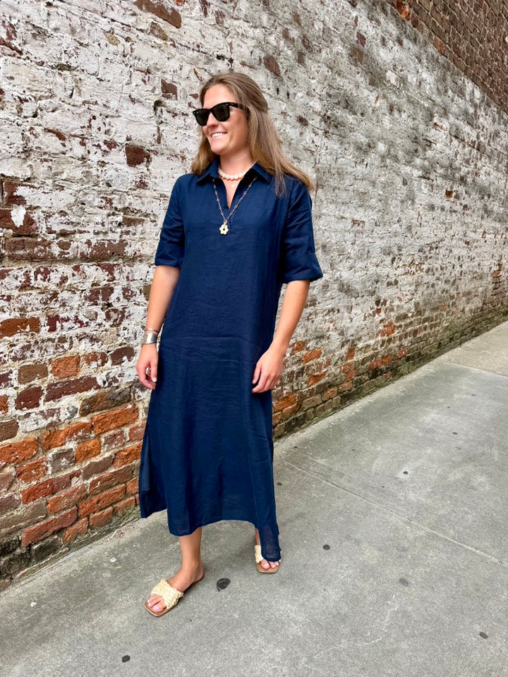 Darren Midi Dress Linen