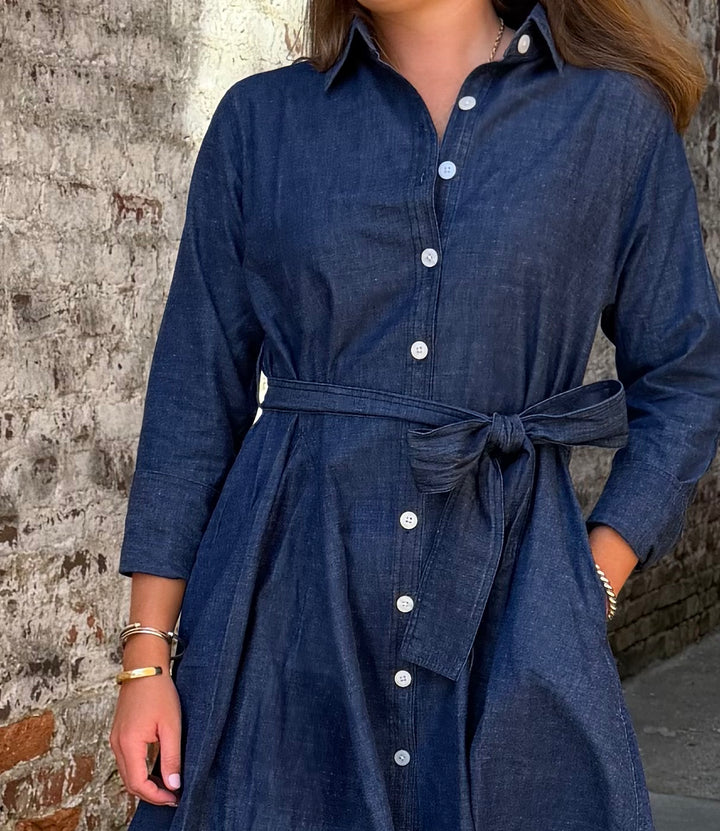 Tanner Belted Dress Denim