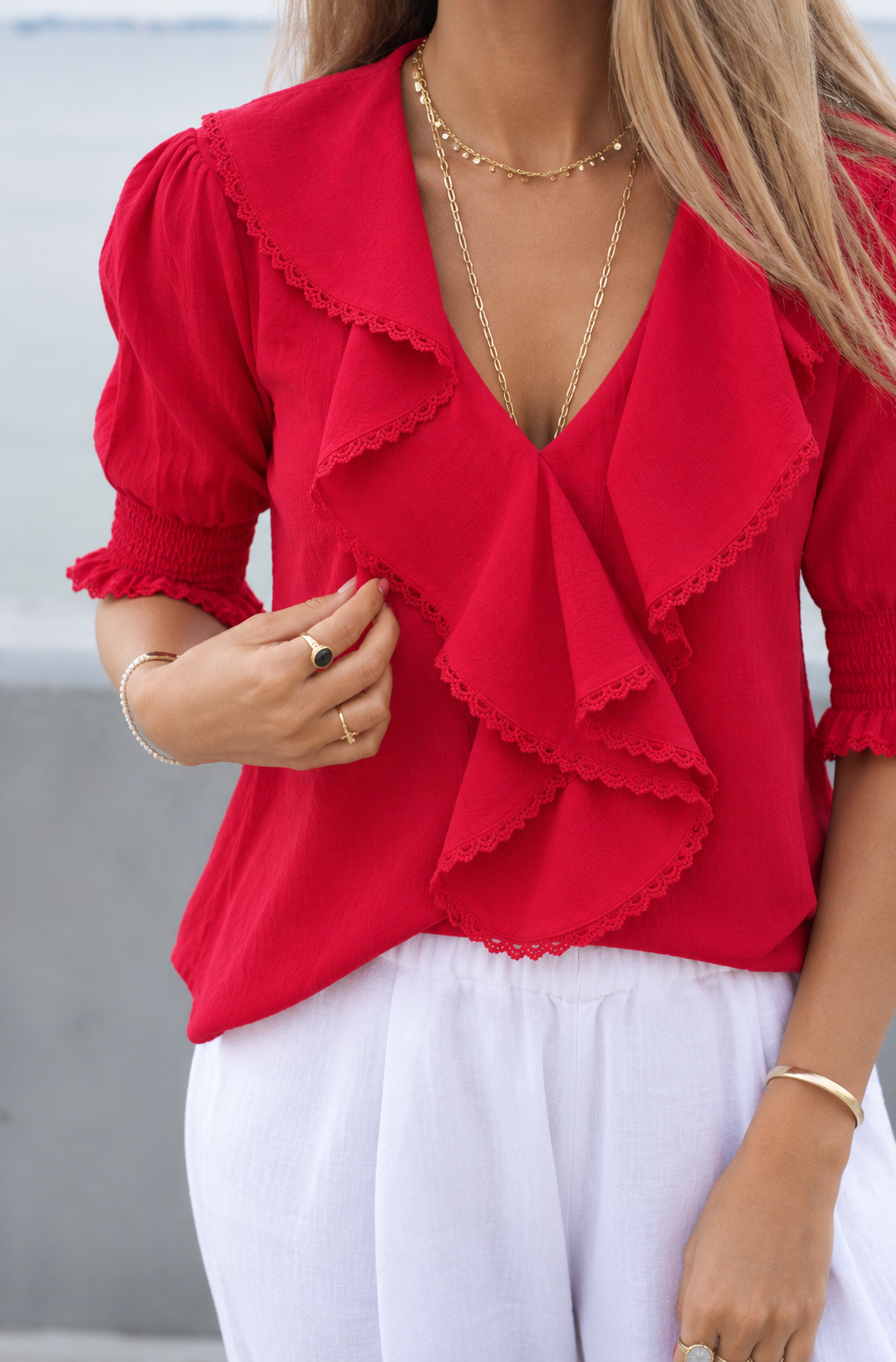 Amelia Ruffle Top
