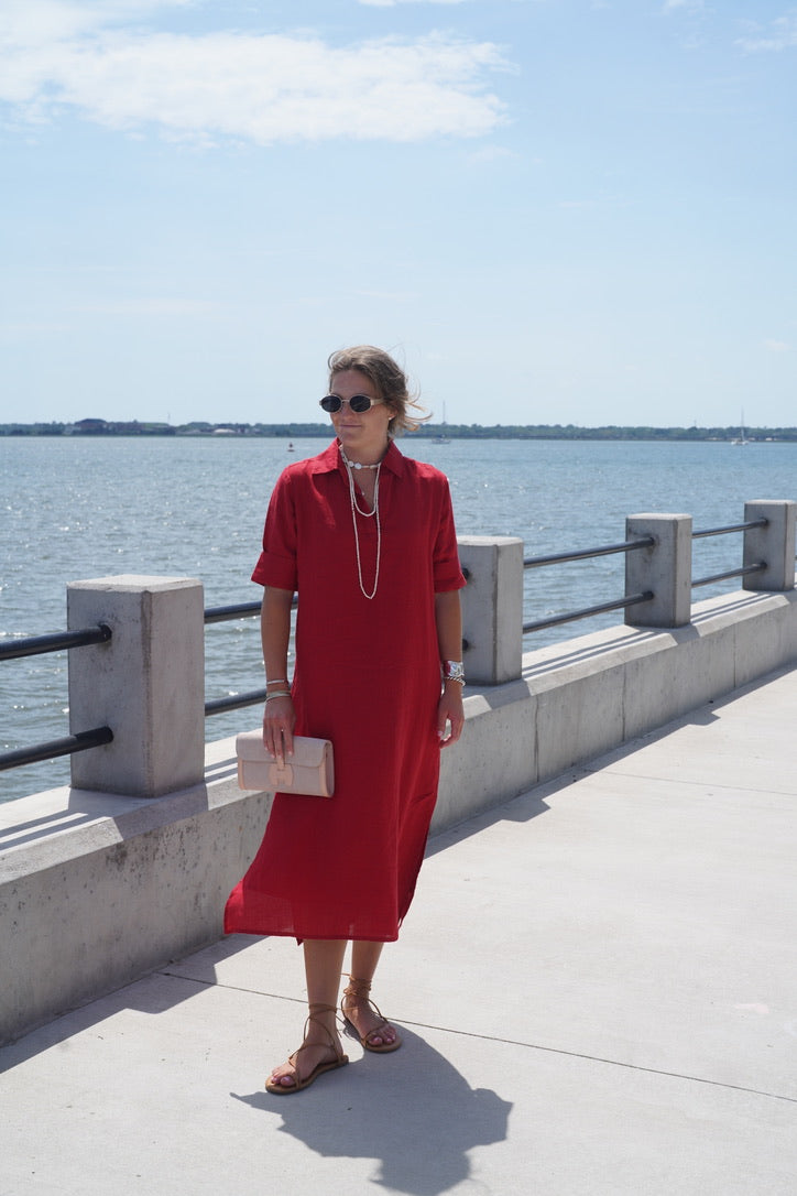 Darren Midi Dress Linen