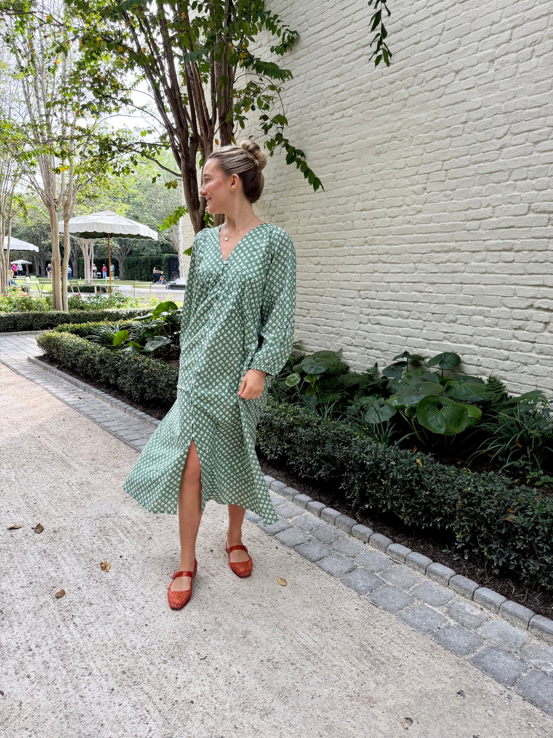 Irene Midi Dress Sage Meadow Floral