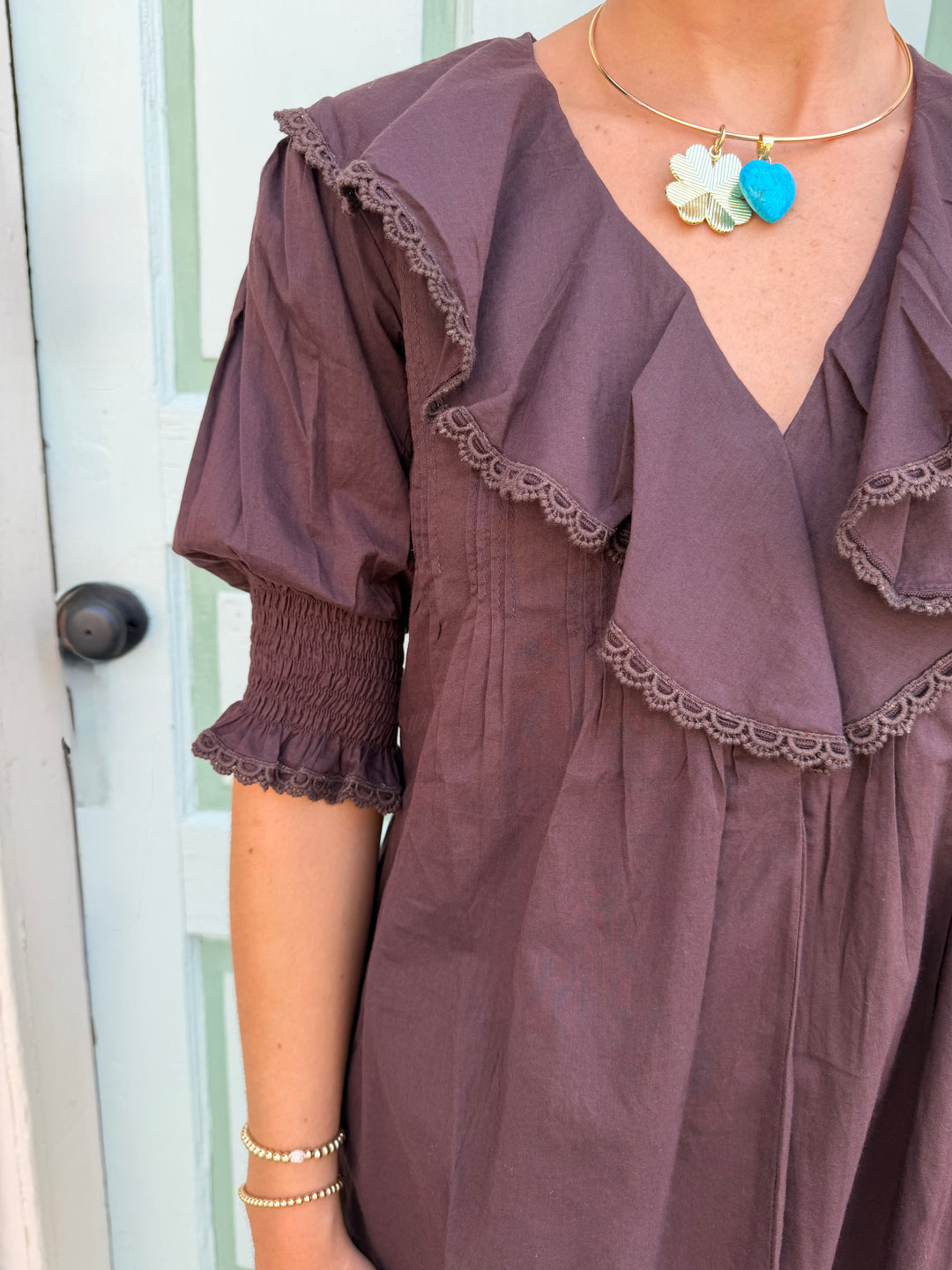Amelia Mini Dress Brown