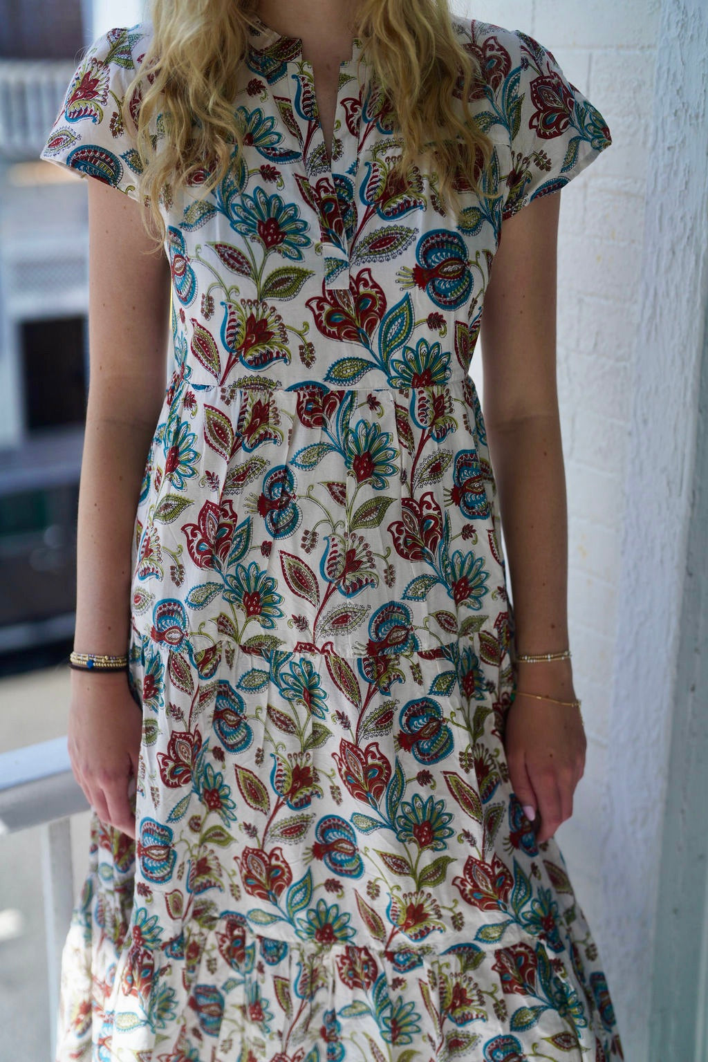 Folly Midi Dress Multi Bohemian Floral
