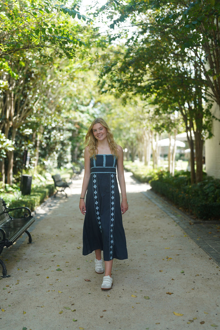 Maggie Midi Dress Midnight Blue