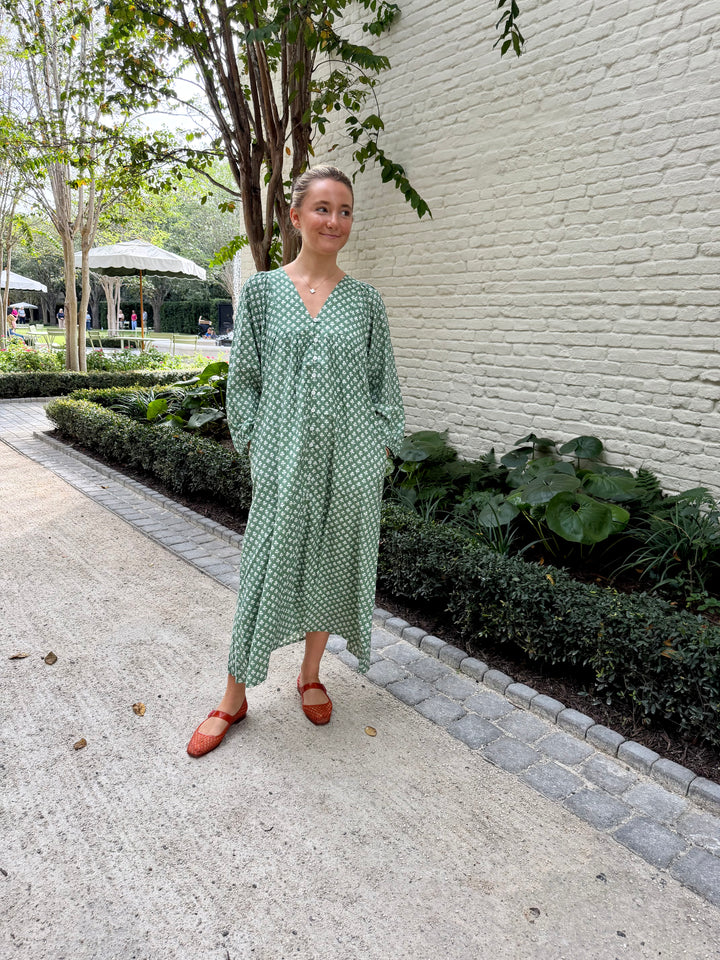 Irene Midi Dress Sage Meadow Floral