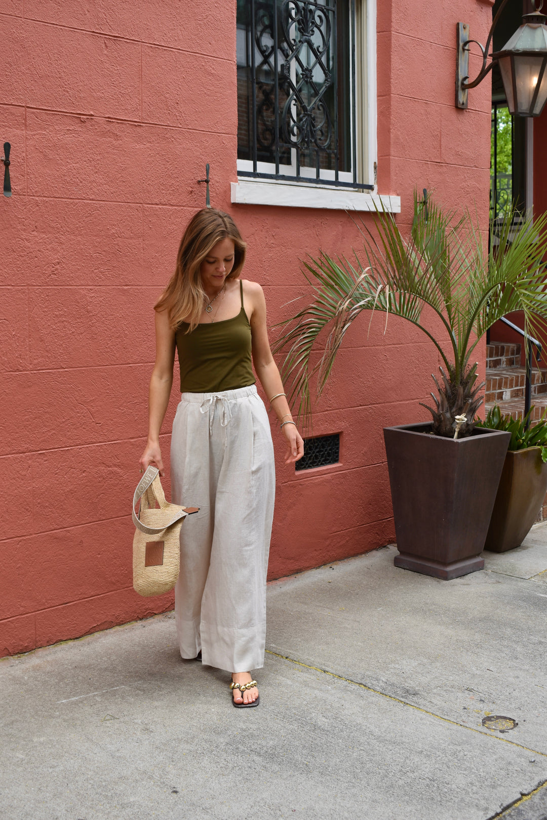 Linen Palazzo Pants