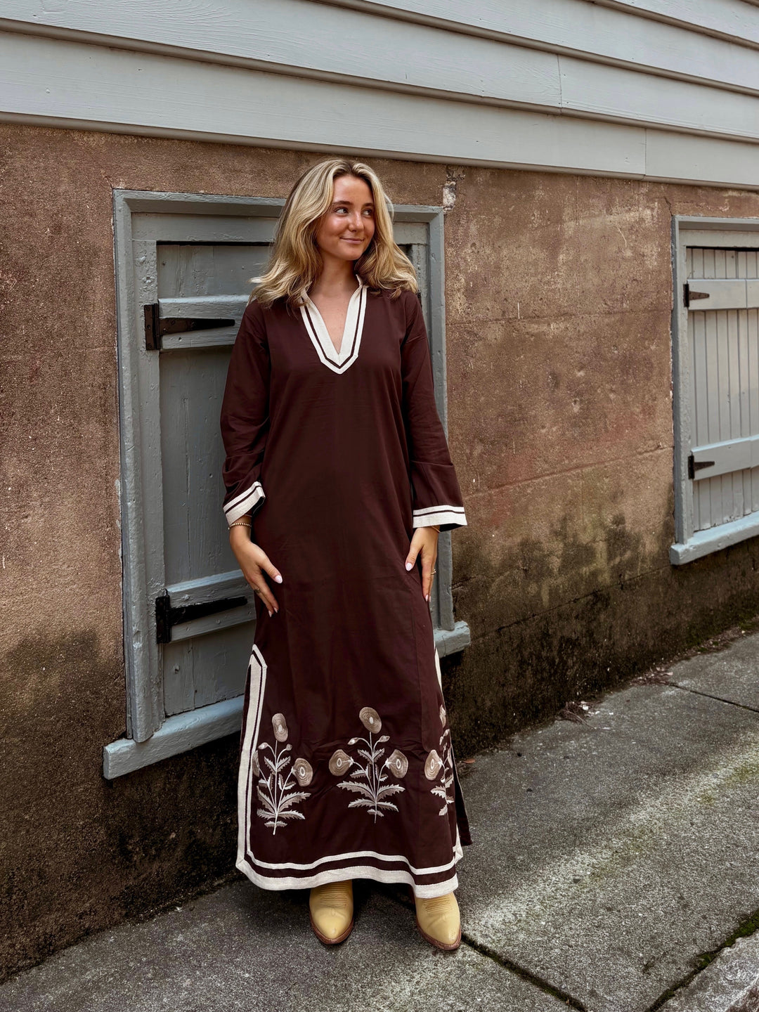 Evelyn Maxi Dress Rich Chocolate Brown