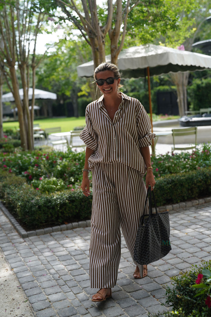 Palazzo Pants Latte Stripe