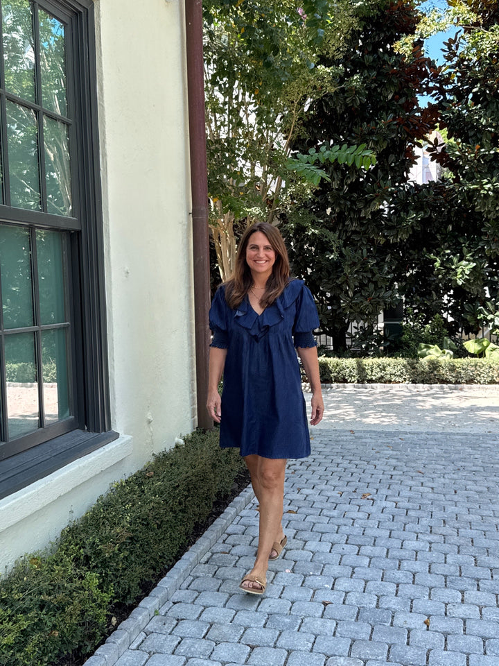 Amelia Mini Dress Indigo Denim