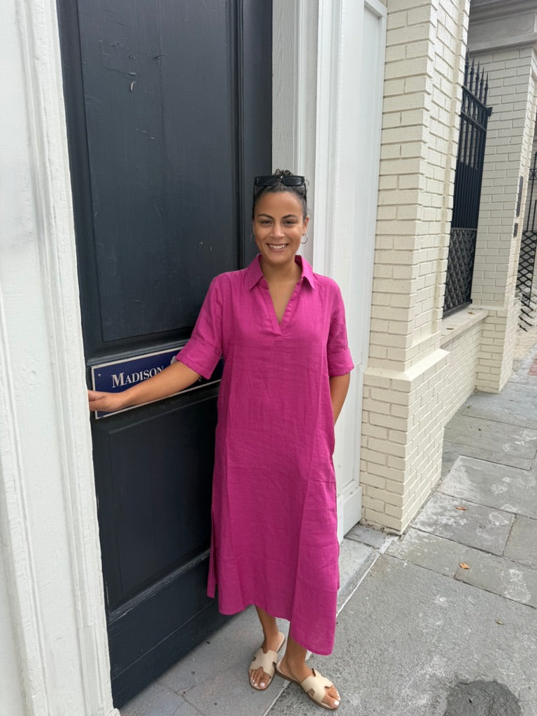 Darren Midi Dress Linen