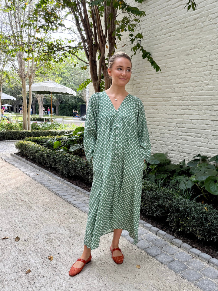 Irene Midi Dress Sage Meadow Floral